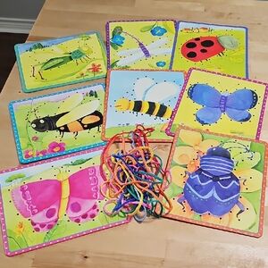 3 for $20 🐞 eeBoo Melissa Sweet Lacing Cards Set